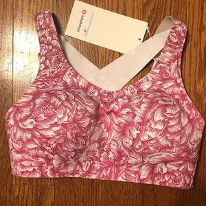 Lululemon Enlite Bra Floral Pink New size 34C